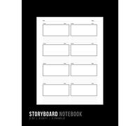 Storyboard Notebook 2.35 8.5x11 8 Panels: Widescreen Storyboard Panel Notebook for Animators, Directors, Filmmakers, Storyboard Artist, Previs Artist, & Cinematographer