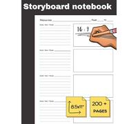 Storyboard Notebook: Notebook For Directors, Animators And Creative Storytellers 4 Landscapes Storyboard Frames Per Page 203 Pages, 8.5x11