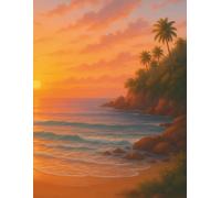 Storyboard Notebook - Sunset Coast: A 6-panel drawing journal for storytelling, creative planning, and scene sketching