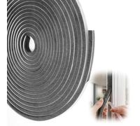 Storystore Boudin de porte autocollant avec joint à brosse pour portes, fenêtres, armoire, gris (5 m x 9 mm x 9 mm)