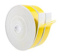 Storystore Joint Isolation pour Porte Fenêtre, Joint Adhésif en Mousse Caoutchouc, 2 Rouleaux 25mm(l) x3mm(H) x6m(L) Bande Caoutchouc Joint Isolation du Bruit Froid, Anti-collision, Antichoc, Blanc