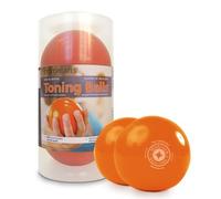 STOTT PILATES Balles tonifiantes, lot de deux (orange), 0,45 kg chacune.