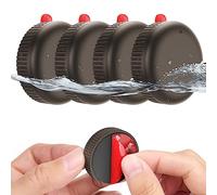 Stouchi 4Pack Supports Airtag étanches IPX8 avec Autocollant adhésif 3M VHB,Support Autocollant Air Tag PC Plus Durable pour vélos,Skis,boîtes à Outils,tondeuses à Gazon,remorques,Kayaks -Gris Chaud