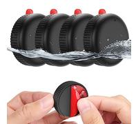 Stouchi 4Pack Supports Airtag étanches IPX8 avec Autocollant adhésif 3M VHB, Support Autocollant Air Tag PC Plus Durable pour vélos, Skis, boîtes à Outils, tondeuses à Gazon, remorques, Kayaks - Noir