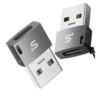 Stouchi Adaptateur USB C vers USB(2Pack),USB 2.0 Type C Femelle vers A Mâle,Chargeur Rapide et Adaptateur OTG de Synchronisation de Données pour Phone12Pro Max,Samsung Galaxy S20/S21,Chargeurs Muraux