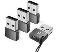 Stouchi Adaptateur USB C vers USB(4Pack),USB 2.0 Type C Femelle vers A Mâle,Chargeur Rapide et Adaptateur OTG de Synchronisation de Données pour Phone12Pro Max,Samsung Galaxy S20/S21,Chargeurs Muraux