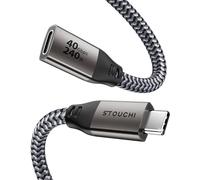 Stouchi Câble d'extension USB 4 40 Gbit/s de 5 m, 240 W à charge rapide, câble de type C mâle vers femelle 8K @ 60 Hz, compatible avec Thunderbolt 4, MacBook, iPhone 16, clé USB, hub USB