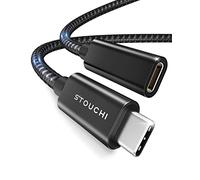 Stouchi Câble d'Extension USB C 0,3M,Nouvelle Version TypeC 3.2 Mâle vers Femelle Charge Rapide et Transfert de Données Audio pour Galaxy Tab S8,Pad,M1 M2 Mac Mini/Pro,Galaxy S22,Chargeur Mag-Safe