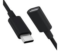 Stouchi Câble d'extension USB C pour chargeur Magsafe de type C mâle vers femelle 9V 3A Pour chargement sans fil - Transfert de données - Compatible avec MacBok M1 iPhone 13/12 2m/6,6FT-le noir