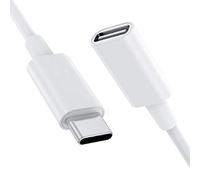 Stouchi Câble d'extension USB C pour chargeur Magsafe de type C mâle vers femelle 9V 3A Pour chargement sans fil - Transfert de données - Compatible avec MacBok M1 iPhone 13/12 1m/3.3FT- Blanc