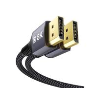 Stouchi Câble DisplayPort 1.4 240 Hz 1m/3,3ft DP1.4 compatible 8K à 60 Hz 4K à 60 Hz/144 Hz/120 Hz 5K à 60 Hz/120 Hz 2K à 165 Hz/240 Hz FreeSync G-Sync 32,4 Gbps HDR10
