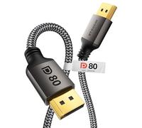 Stouchi Câble DisplayPort 2.1 (1M) | Certifié VESA|80 Gbps[16K@60Hz|8K@240Hz|4K@540Hz/240Hz]-Compatible HDR,HDCP,DSC 1.2a,FreeSync,G-Sync-Pour Moniteurs Gaming et Cartes RTX 5090/RX 9070/RTX 6000 Ada