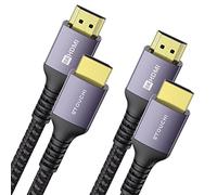 Stouchi Câble HDMI 2.1 0,5m, 8K Ultra HD 48Gbps Haute Vitesse 8K60 4K120 144Hz RTX 3080 eARC HDR10 4:4:4 HDCP 2.2&2.3 Dolby Compatible avec Fire TV/Roku TV/PS5/Xbox Series X/Samsung/Sony/LG,2 Paquets