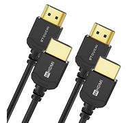 Stouchi Câble HDMI Stouti ultra-fin de 0,5 m, compatible 8K, eARC, HDR10, 4:4:4, HDCP 2.2 et 2.3, Dolby et HDMI 2.1. Compatible PS5/Xbox. Lot de 2.