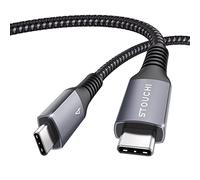 Stouchi Câble Thunderbolt 4 1m,Câble TB4 écran 8K/Double 4K60Hz/Transfert de Données 40 Gbps Câble de Charge USB C 100 W,Compatible Avec MacBok M1,Mac Studio,écran Studio,iMac,SSD Externe,eGpu,Dock