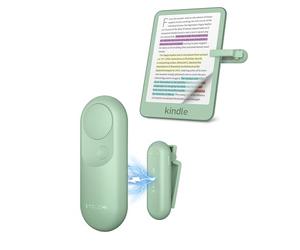 Stouchi Tourne-Page à Distance pour liseuses Kindle Paperwhite Colorsoft Oasis Scribe, Accessoires 2 en 1 magnétique, contrôle Ergonomique pour Kindle iPad, Tablette avec dragonne - Vert Matcha