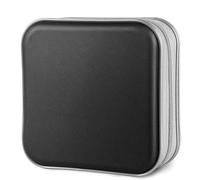 STOUCLA Sac de rangement pour CD, disques CD DVD, sac de rangement pour CD pour la maison et la voiture, pour 40 disques, noir