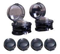 Stove Knob Tool, Clear Lock Tool, Safety Guard Station For Kitchen Supplies Heat Resistant Support Heavy Duty Home Gear Daily Safety Support Modern Kitchen Accessory Knob Protection Unit