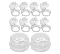 Stove Lock Safety, Proof Knobs, Kitchen Guard Covers, Child Protection Device, 10 pièces Heat Resistant Stopper Lock Set Stove Shield for Cooking Home Car Scratch Repair