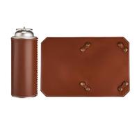 Stove Top Mat, PU Leather Protection Pad, Portable Camp Stove Accessories, Non-Slip Stove Mat, Hiking Stove Equipment Pad, Camping Stove Base Protector, Stove Base Protection Pad,