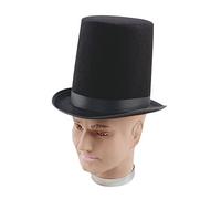 STOVEPIPE TOP HAT.BLACK BEST (1920S , OLD ENGLISH FANCY DRESS HATS)