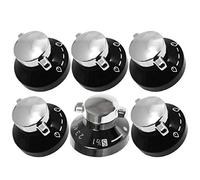Stoves Genuine Gas Hob Oven Cooker Control Knobs (Black / Silver by Stoves