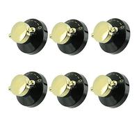 Stoves Lot de 6 boutons de contrôle de flamme pour four à gaz Noir/doré