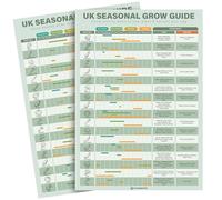 STOWBERRY UK Garden Planner Guide - Calendrier A3 pour cultiver vos propres | Imperméable, indéchirable et résistant aux UV - Cadeau pour les jardiniers et les amateurs de lotissement - Calendrier de
