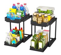 StowBin Lot de 2 Rangement sous Évier - Organisateur sous Evier Tiroir Coulissant à Extraction - Rangement Et Organisation De Cuisine