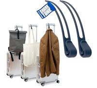 Stowey Travel Hook - Crochet valise voyage pour veste & sac (lot de 2) | Stowey Hook - accroche valise & accroche sac valise. Accessoire voyage avion, sangle valise voyage, sac crochet bleu