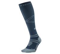 STOX Energy Socks, Chaussettes de course pour femme, classe de compression 23-32 mmHg, semelle fine, bas de compression, chaussettes de compression, bas de contention, bleu/bleu clair, taille L