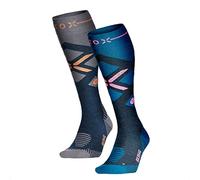 STOX Energy Socks Chaussettes de Ski pour Femme 2 Paires, Bas de Contention en Laine Mérinos, Chaussettes de Compression Chauffantes Femmes, Compression Socks Thermiques de Ski et Snowboard
