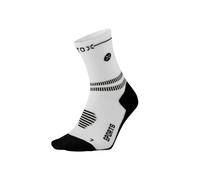 STOX Energy Socks Chaussettes de sport pour femme - Chaussettes de compression courtes - Chaussettes de compression - Chaussettes de compression pour le sport, blanc/noir, M