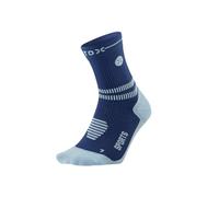 STOX Energy Socks Chaussettes de sport pour homme - Chaussettes de compression courtes - Chaussettes de compression - Chaussettes de compression - Pour le sport, Bleu foncé/bleu clair, L