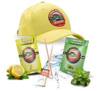 Stoxser Capuchon jaune avec 300 cure-dents au goût cure-dents, sans chewing-gum, convient pour le dentifrice, la brosse à dents, le détartrant, le fil dentaire, le fil dentaire, sans sucre (jaune)