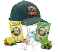 Stoxser Capuchon vert avec 300 cure-dents au goût cure-dents, sans chewing-gum, convient pour le dentifrice, le détartrant, le fil dentaire, le fil dentaire, sans sucre (vert)