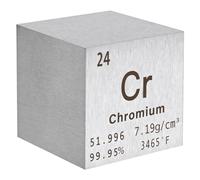 STPCTOU Cube en chrome pur haute densité gravé au laser pour collection d'éléments, matériau en laboratoire, tableau périodique des éléments, collection à faire soi-même, enseignant, science, cadeau