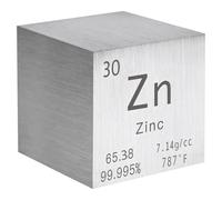STPCTOU Cube en zinc pur haute densité gravé au laser pour collection d'éléments, matériau de laboratoire, tableau périodique des éléments, collection à faire soi-même, enseignant, science, cadeau