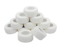 STpro 2,5cm x 12 Pièces Blanc Cohésive Bandage Sportif Bandages Autocollant Cohésif Wrap Bande Coton Autocollante Élastique Adhesif Ruban Sport Auto Adhesive Band