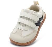 STQ KIDS Chaussures Barefoot Enfant Zero Drop Largeur Extra Souples Bébé Premiers Pas Basket Antidérapant Garçon Fille Beige Taille 23 EU/T7