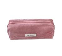 STQDEU Trousse esthétique, trousse esthétique, trousse de papeterie grand volume, trousse en velours uni, trousse pour adolescent, trousse à crayons pour fille, rose bonbon, Peut être utilisée comme