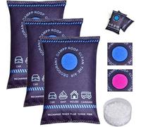 STQSMLUAS Sachet déshydratant à Changement de Couleur pour fenêtre, absorbeur d'humidité réutilisable, idéal pour placards, Voitures, Caves, Camping-Cars et espaces de Rangement (Lot de 3)