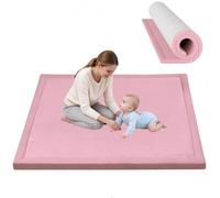 Stqyeiw 2cm Tapis Epais Bebe Eveil Mousse 180 x 300 cm Vert Militaire | Velours Corail Tapis de Jeux Bebe Tapis Chambre Bebe Tapis Parc