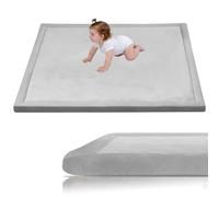 Stqyeiw Tapis de Jeux pour Bebe Epais 3CM, Gris Argent Grand Tapis d'éveil pour Bébé Mousse en Velours Corail 160 x 250 cm Antidérapant Chambre Bebe Chambre d'enfants pour Salon Tatami Tapis