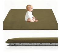 Stqyeiw Tapis d'éveil et de Jeux Epais de 3 CM, Beb Tapis pour bébé Conception Antidérapante 50 x 100 cm Vert Militaire Tatami Tapis pour la Chambre Bebe, Chambre d'enfants pour Filles et Garçons