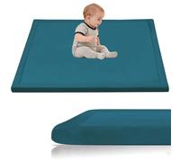 Stqyeiw Velours Corail Tapis de Jeu Ramper Bebe Epais de 3cm, Tapis de Jeux Bebe 40 x 120 cm Bleu Tatami Tapis pour Chambre, Parc Enfants, la Chambre du Bébé