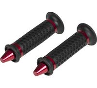 STR8 Poignées de guidon noires avec pointes coniques rouges