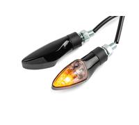 STR8 STR-675.38/BK Paire Clignotants Noir Mat Homologué CE Pour Moto & Scooter