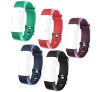 Stractes De Retour De Remplacement, 5pcs / Set Réglables Id115plus Hr Strapband Smarts Pour Le Tracketer Smart Watch (noir, Rouge, Bleu, Vert, Violet), Remplacement Du Bracelet Professionnel, Bande De