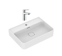 Strada II lavabo 600x430 mm 1 trou + Grohe mitigeur monocommande, 1/2" pour lavabo taille S, chrome (T300001G23330000)